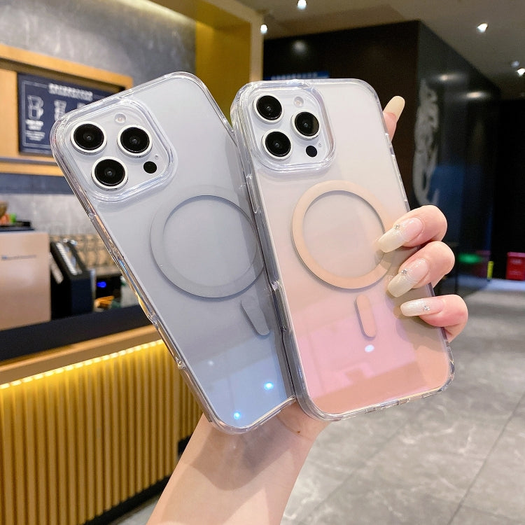 Funda para Teléfono Magsafe PC Transparente con Degradado para iPhone 16 Plus (Gris Degradado)