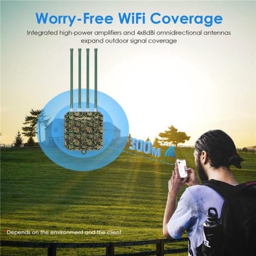 Extensor WAVLINK WN573HX3 WiFi 6 AX3000 enrutador inalámbrico doble banda para exteriores (Blanco)