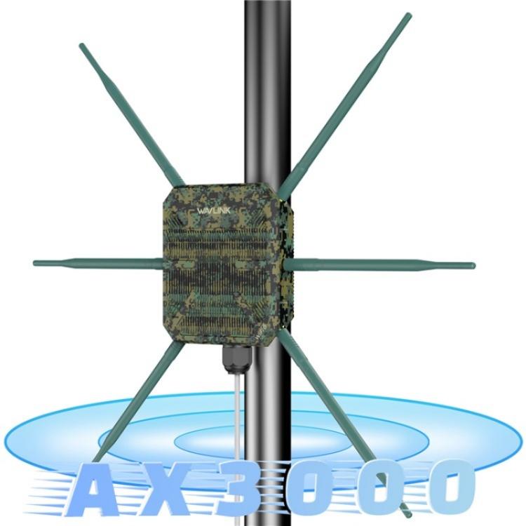 Extensor WiFi para exteriores WAVLINK WN588HX3 AX3000 repetidor WiFi doble banda 6 antenas (Blanco)