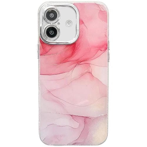 Funda para Teléfono iPhone 16 Plus Textura Mármol Galvanizado (Rosa M2)