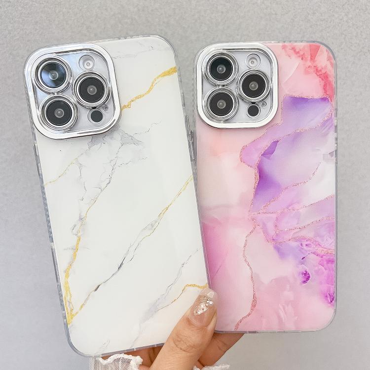 Funda para Teléfono iPhone 16 Plus Textura Mármol Galvanizado (Azul Marino)