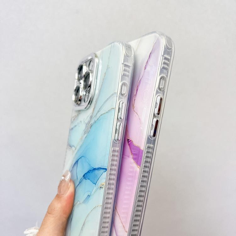 Funda para Teléfono iPhone 14 Textura Mármol Galvanizado (Rosa M2)