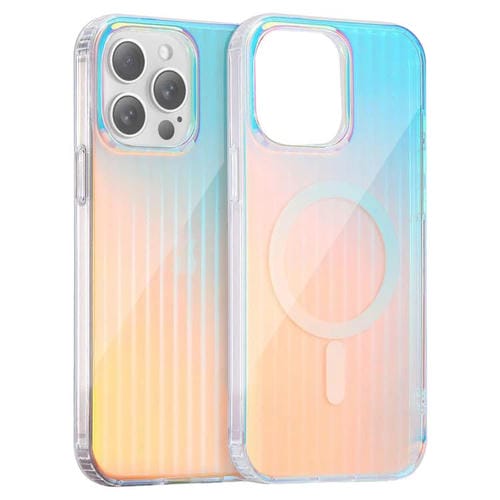 Funda para Teléfono Magsafe iPhone 12 Pro Max Textura Grabada con Láser Rayas Verticales