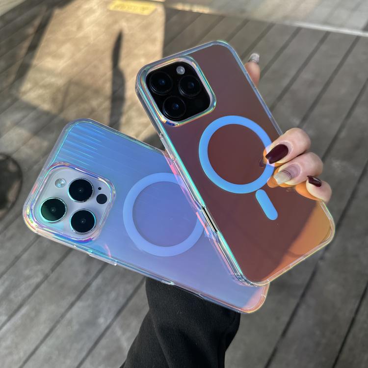 Funda para Teléfono Magsafe iPhone 15 Pro Max Textura Grabada con Láser (Rayas Verticales)