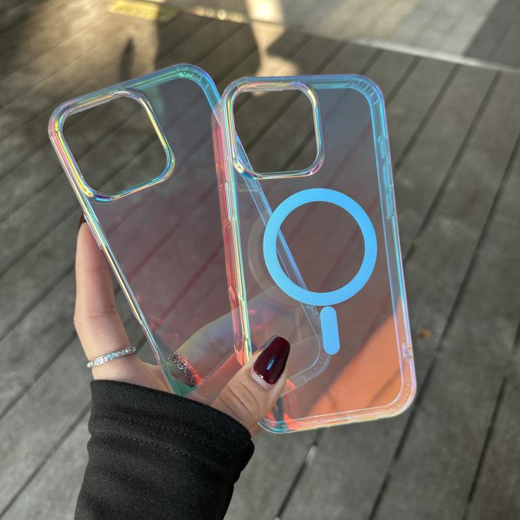 Funda para Teléfono Magsafe iPhone 15 Plus Textura Grabada con Láser (Luz Roja)