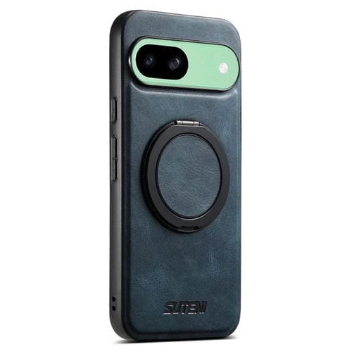 Funda para Google Pixel 8A Suteni G3 con Soporte Giratorio 360° y Cera de Aceite (Azul)