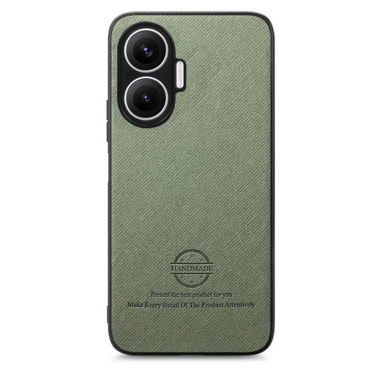 Funda trasera de piel y sarga para Redmi Turbo 4 Pro (verde)