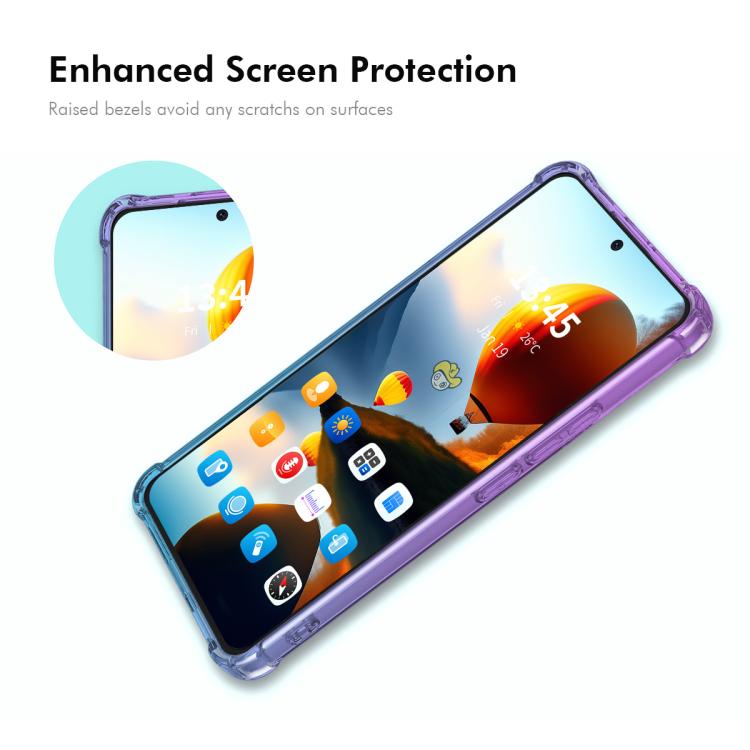Funda TPU Enkay Hat-Prince Gradient Airbag para Tecno Camon 30 Premier 5G (Azul y Rosa)