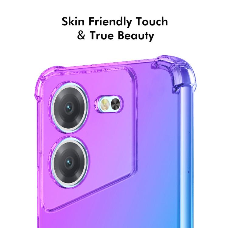 Funda TPU Enkay Hat-Prince para Tecno Pova 5 4G con Bolsa de Aire y Diseño Degradado (Oro Rosa)