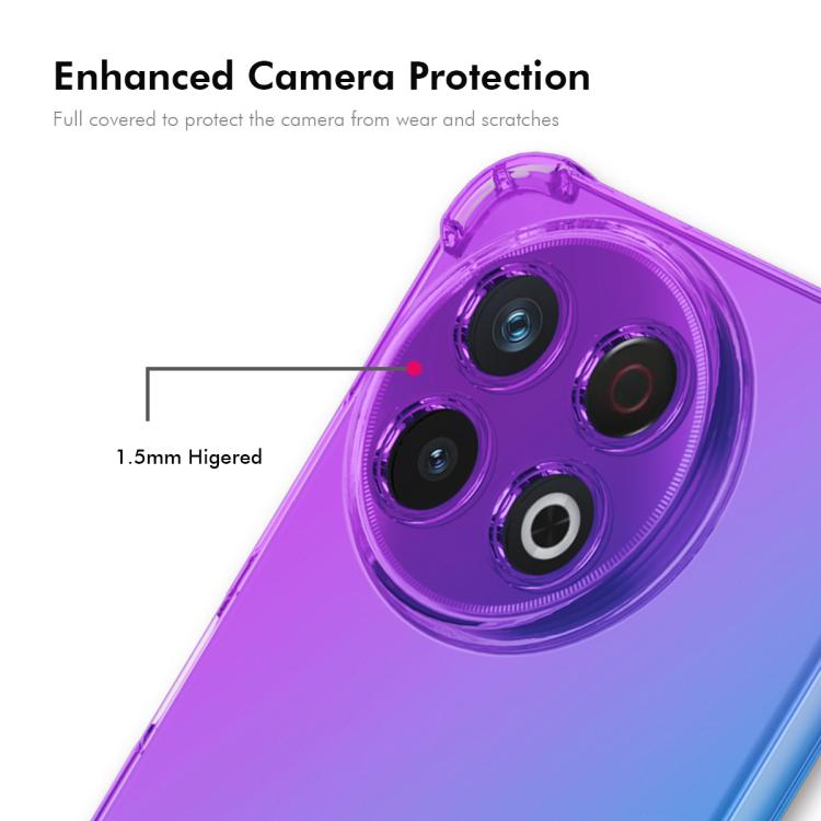 Funda TPU Enkay Hat-Prince Gradient Airbag para Tecno Spark 30 Pro 4G (Azul y Rosa)