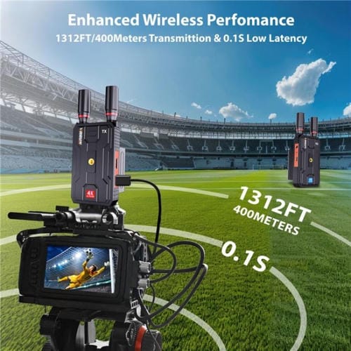 Transmisor y Receptor Inalámbrico Vrriis 097Pro para Transmisión en Vivo de Audio y Video 4K HD (UE)