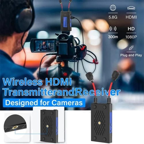 Transmisor y Receptor de Audio y Video Profesional Bovbox 092 Extensor HDMI Inalámbrico 300 M Enchufe Estadounidense
