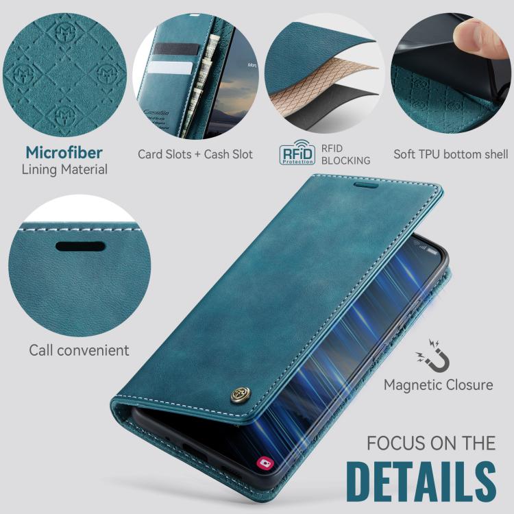 Funda CaseMe 033 para Samsung Galaxy S21 5G, forro de piel de becerro, microfibra, con bloqueo RFID (verde)