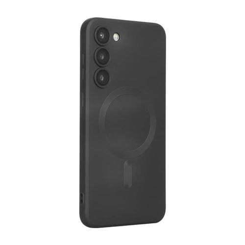 ENKAY - Funda de TPU mate MagSafe con película para lente para Samsung Galaxy S25+ 5G (negra)
