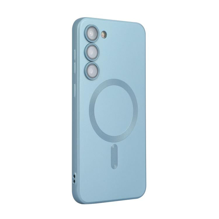 Funda ENKAY MagSafe de TPU mate con película para lente para Samsung Galaxy S24+ 5G (azul sierra)