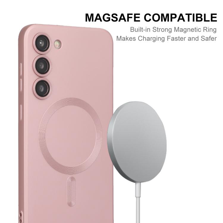 Funda ENKAY MagSafe de TPU mate con película para lente para Samsung Galaxy S24+ 5G (azul sierra)