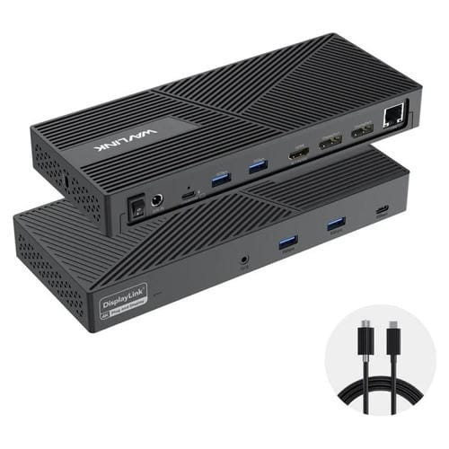 Estación de carga WAVLINK UG69PD24 12 en 1 PD 100 W para Thunderbolt 4/3 (Reino Unido)