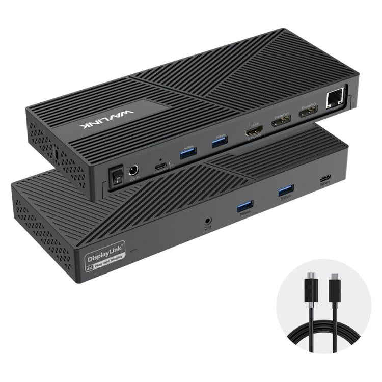 Estación de carga WAVLINK UG69PD24 DisplayLink 12 en 1 PD 100 W para Thunderbolt 4/3 (Enchufe australiano)