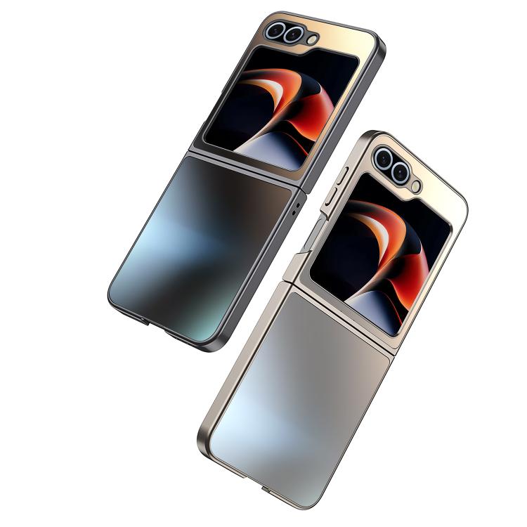 Funda plegable antigolpes con acabado esmerilado AG para Samsung Galaxy Z Flip6 5G (plateada)
