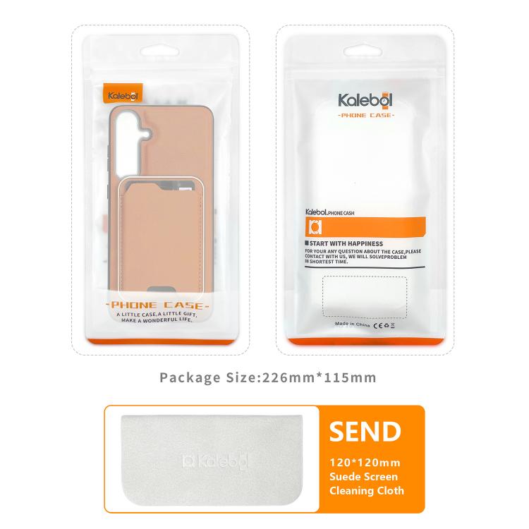 Funda de cuero con anillo magnético Kalebol Slim MagSafe para Samsung Galaxy Z Fold7 (negro)