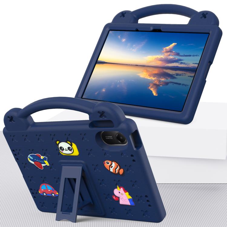 Funda de EVA a prueba de golpes para Xiaomi Redmi Pad 2 11 2025 con asa y soporte para niños (azul marino)