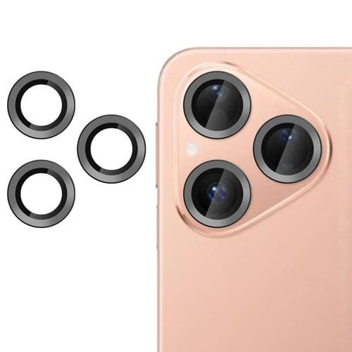 Película de vidrio templado para lente de cámara individual ultrafina Kalebol antiparpadeo para Huawei Pura 80 (negro)