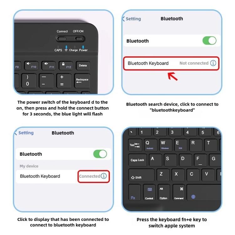 Funda de silicona con teclado Bluetooth para iPad 2025 y ranura para bolígrafo (verde noche oscuro)