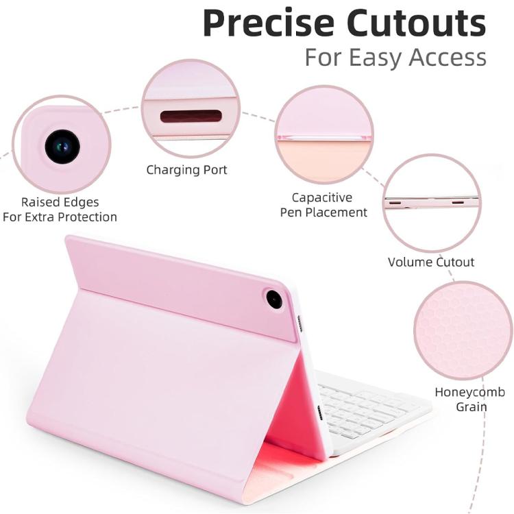 Funda protectora de cuero con teclado Bluetooth retroiluminado y colorido para iPad Pro 11 2024 (verde noche oscuro)