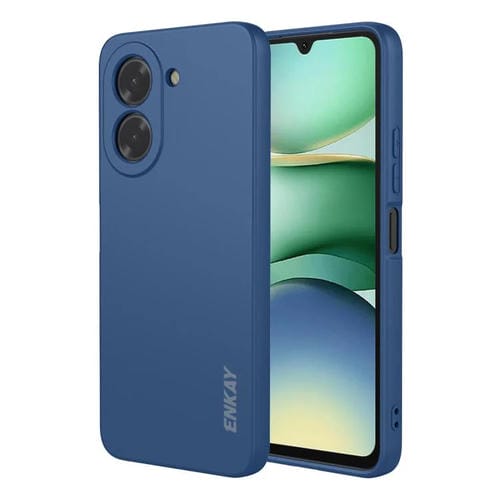 Funda ENKAY de silicona líquida suave y antigolpes para Redmi A5 NFC (173 mm) (azul oscuro)