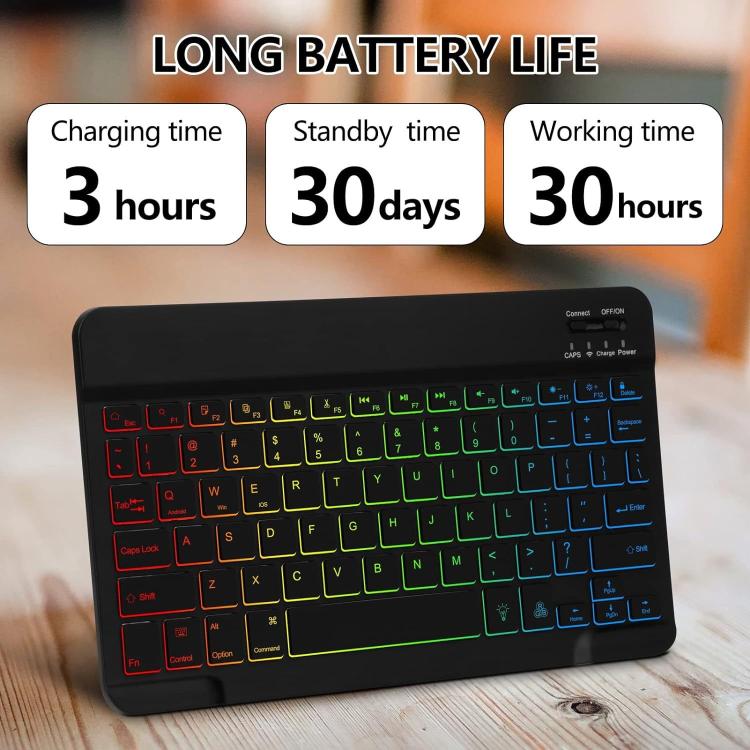 Funda magnética con teclado Bluetooth para iPad Air 2022/2020 de 10,9 pulgadas (morado lavanda)