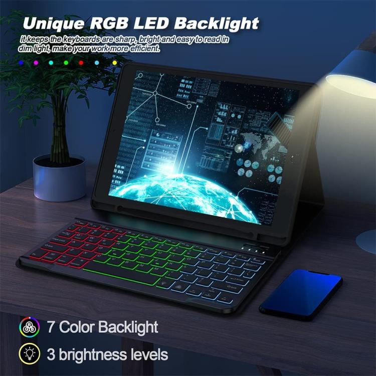Funda con teclado magnético Bluetooth para iPad 2025 (verde suave)