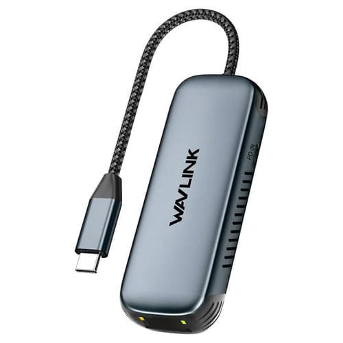 Convertidor de red WAVLINK NWU330GD USB-C a RJ45 2,5 Gbps con salida PD 95 W