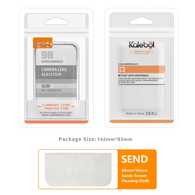 For iPhone 16 Pro Kalebol No Flicker Ultra-Thin Individual Camera Lens Tempered Glass Film(Dazzling Colors)