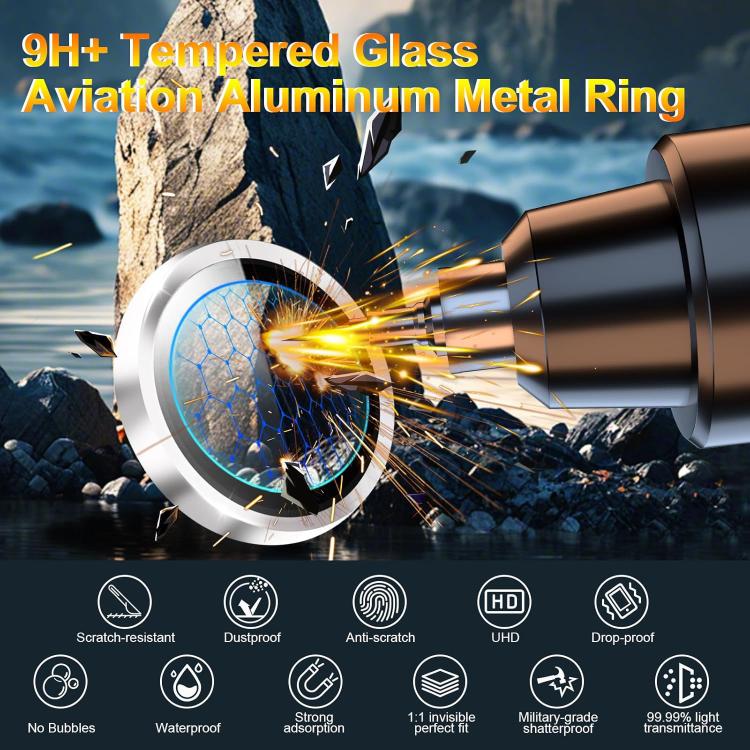 For iPhone 16e Kalebol No Flicker Ultra-Thin Individual Camera Lens Tempered Glass Film(Pink)