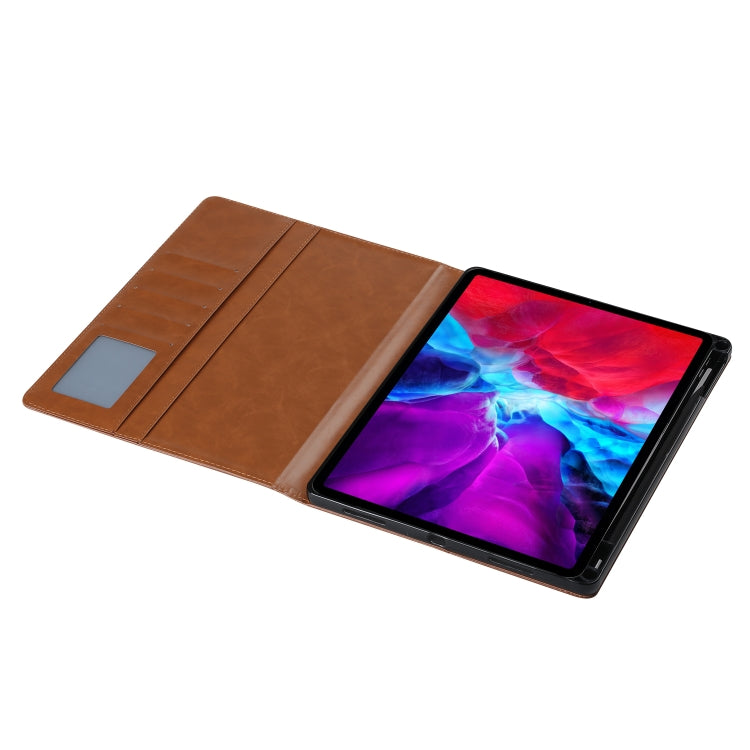 Funda de Cuero para iPad Pro 12.9 Knead Skin Texture con Tapa Horizontal (Rojo Vino)