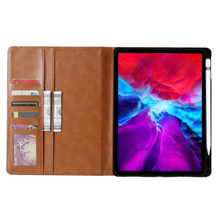 Funda de Cuero para iPad Pro 12.9 Knead Skin Texture con Tapa Horizontal (Rojo Vino)