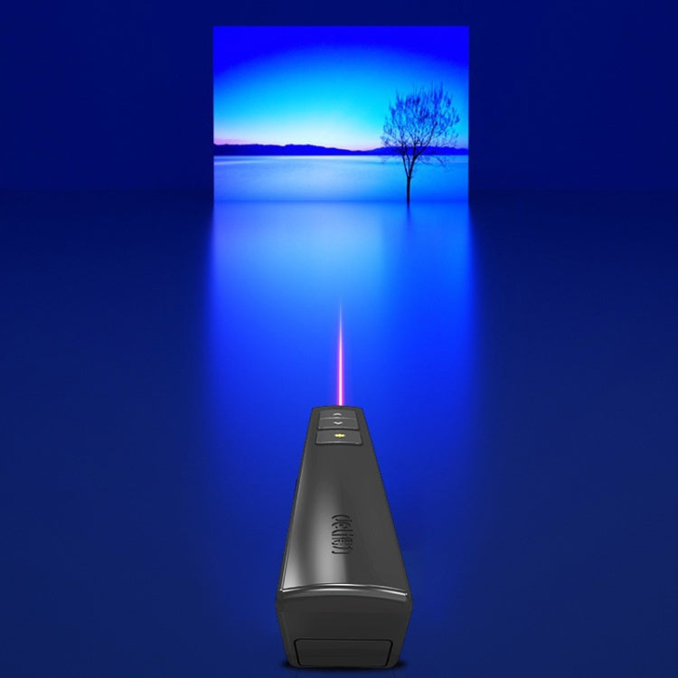 Bolígrafo Recargable Deli 2.4Ghz Laser Page Turning Pen para Proyector de Voz Modelo 2802L
