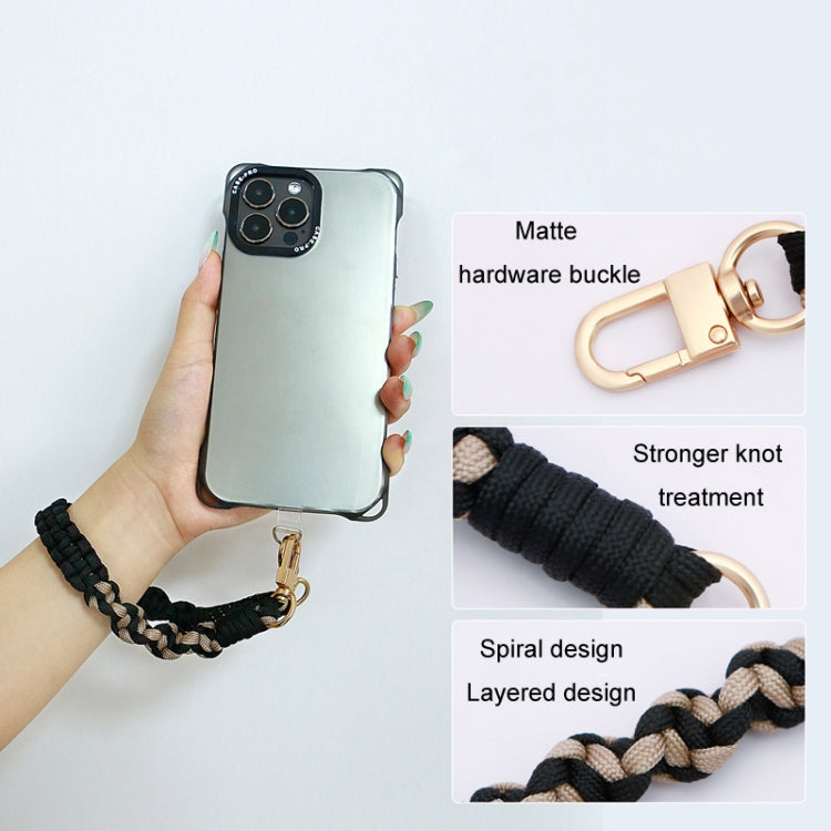 Cordón para Teléfono Móvil Antipérdida Universal Tejido a Mano (Negro)