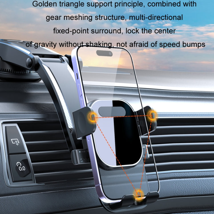 Soporte para Teléfono Móvil con Ventosa para Salpicadero de Coche, con Bloqueo Automático, Estilo: Cascada Naranja