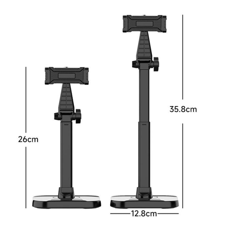 Soporte Retráctil para Escritorio Giratorio para Teléfono y Tableta (Blanco)