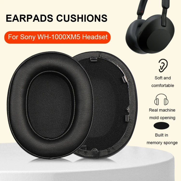 Auriculares Bluetooth Sony Wh-1000Xm5 + Diadema + Funda Protectora para Orejeras (3 En 1 Azul Oscuro)