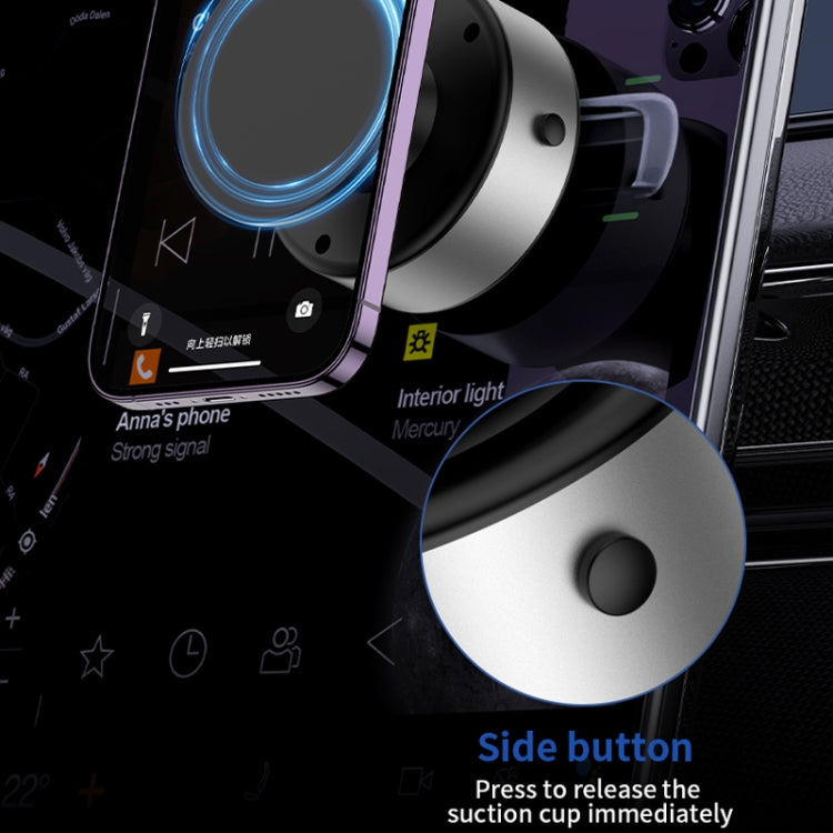 Soporte Magnético Universal Ajustable para Teléfono Móvil con Adsorción al Vacío para Automóvil Aimite X11 (Modelo Ordinario Plateado)