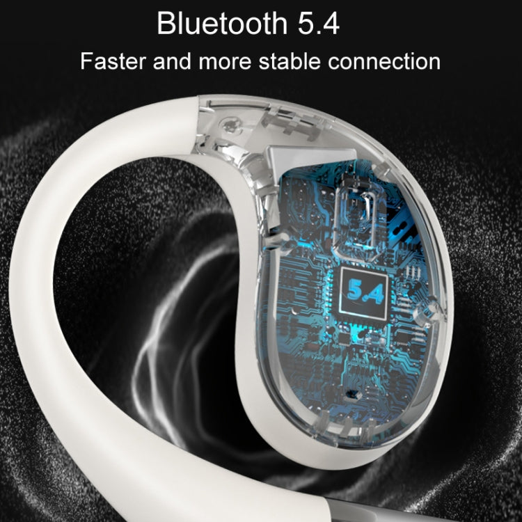 Auriculares Bluetooth De Oído Abierto Giratorios Q93 Con Anillo De Energía Planetaria Con Cordón (Negro)