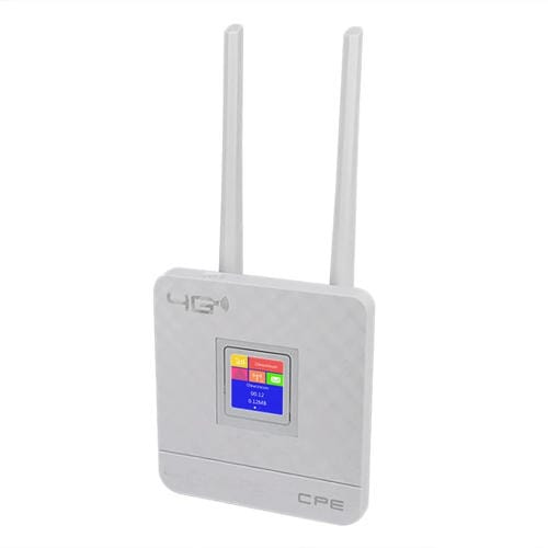 Enrutador Móvil Triple Red Versión Europea B1/3/7/8/20/38/39/40/41 4G LTE CPE con Pantalla Colorida y Enchufe Europeo