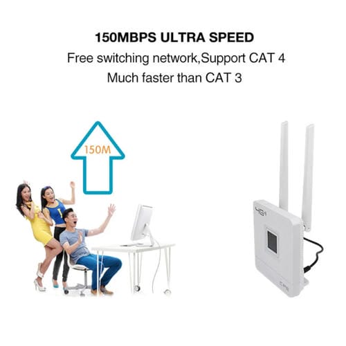 Enrutador Móvil Triple Red Versión Europea B1/3/7/8/20/38/39/40/41 4G LTE CPE con Pantalla Colorida y Enchufe Europeo