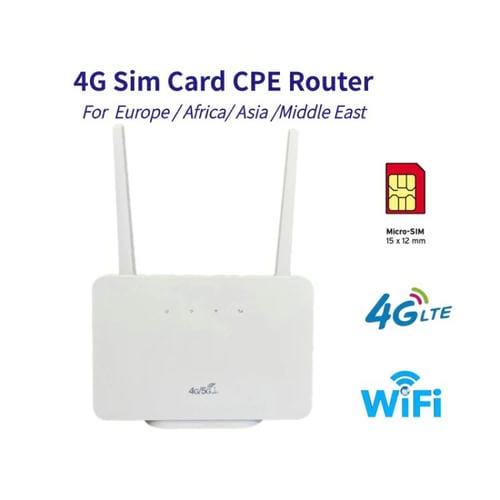 Enrutador Móvil Enchufable Inalámbrico CPE 4G Versión Euroasiática con Cable de Red y Enchufe de la UE