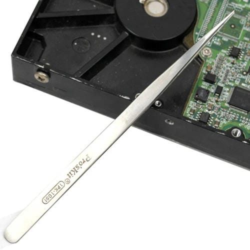 Pinzas de Precisión Proskit 1Pk-105T Punta Recta Acero Inoxidable Antimagnéticas 140mm