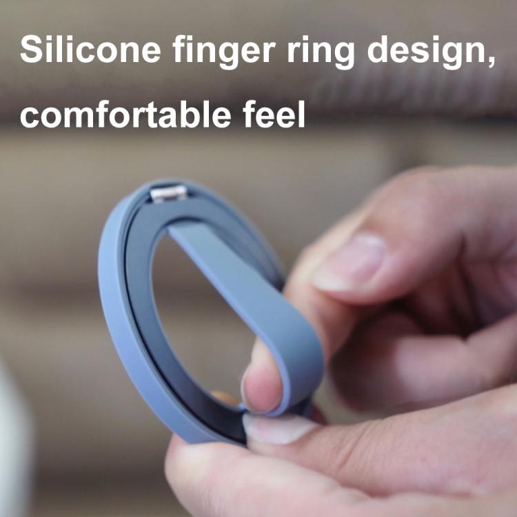 Mini Soporte para Teléfono Móvil Rk-X39 con Hebilla de Anillo Magnético de Silicona (Azul Oscuro)