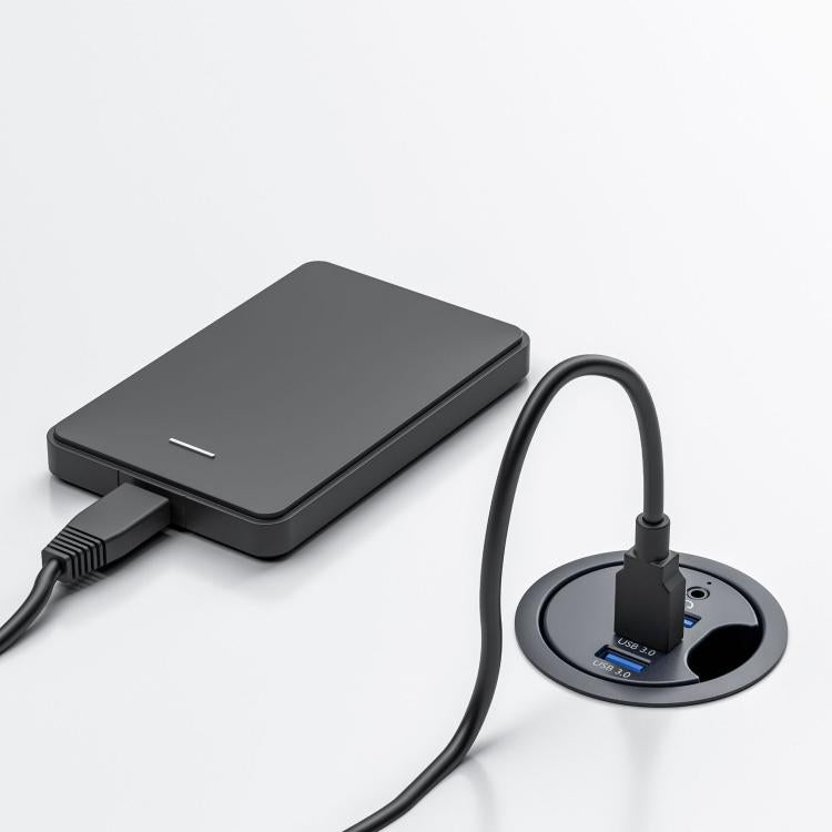Estación de Acoplamiento con Divisor de Escritorio y 4 Puertos USB 3.0, Cable de 1,2 m