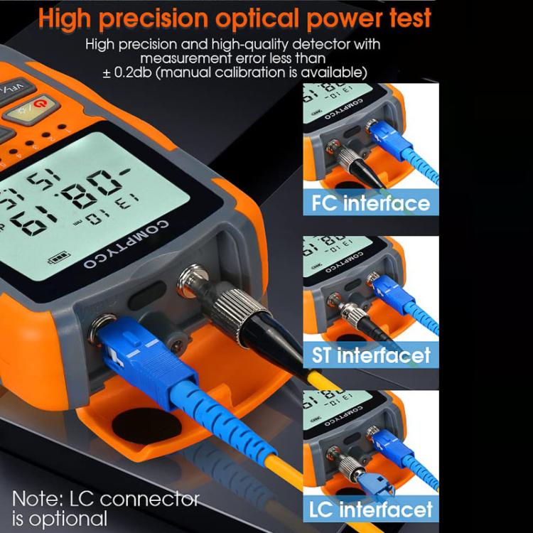 Mini Medidor de Potencia Óptica 4 en 1 Modelo M50 30 Mw Máquina Integrada de Luz Roja Equipo de Prueba Portátil